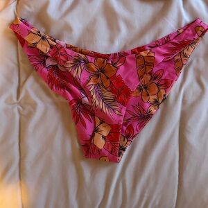 Kulani Kinis Pink and Orange Floral Bikini Bottoms